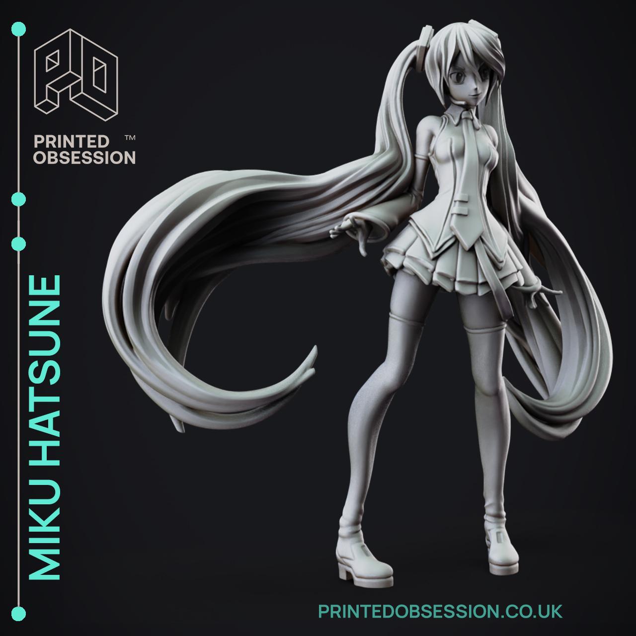 Miku Hatsune - Vocaloid - 120 mm Fanart Model 3d model