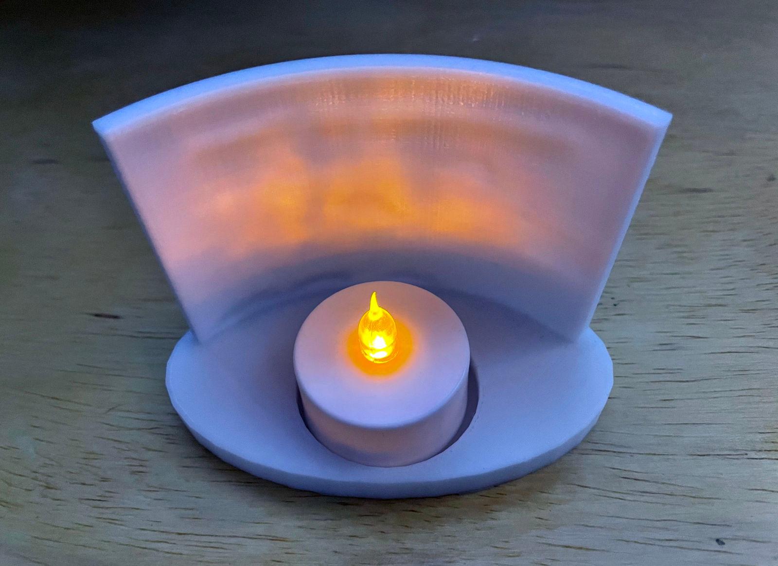 Lithophane tealight base 3d model