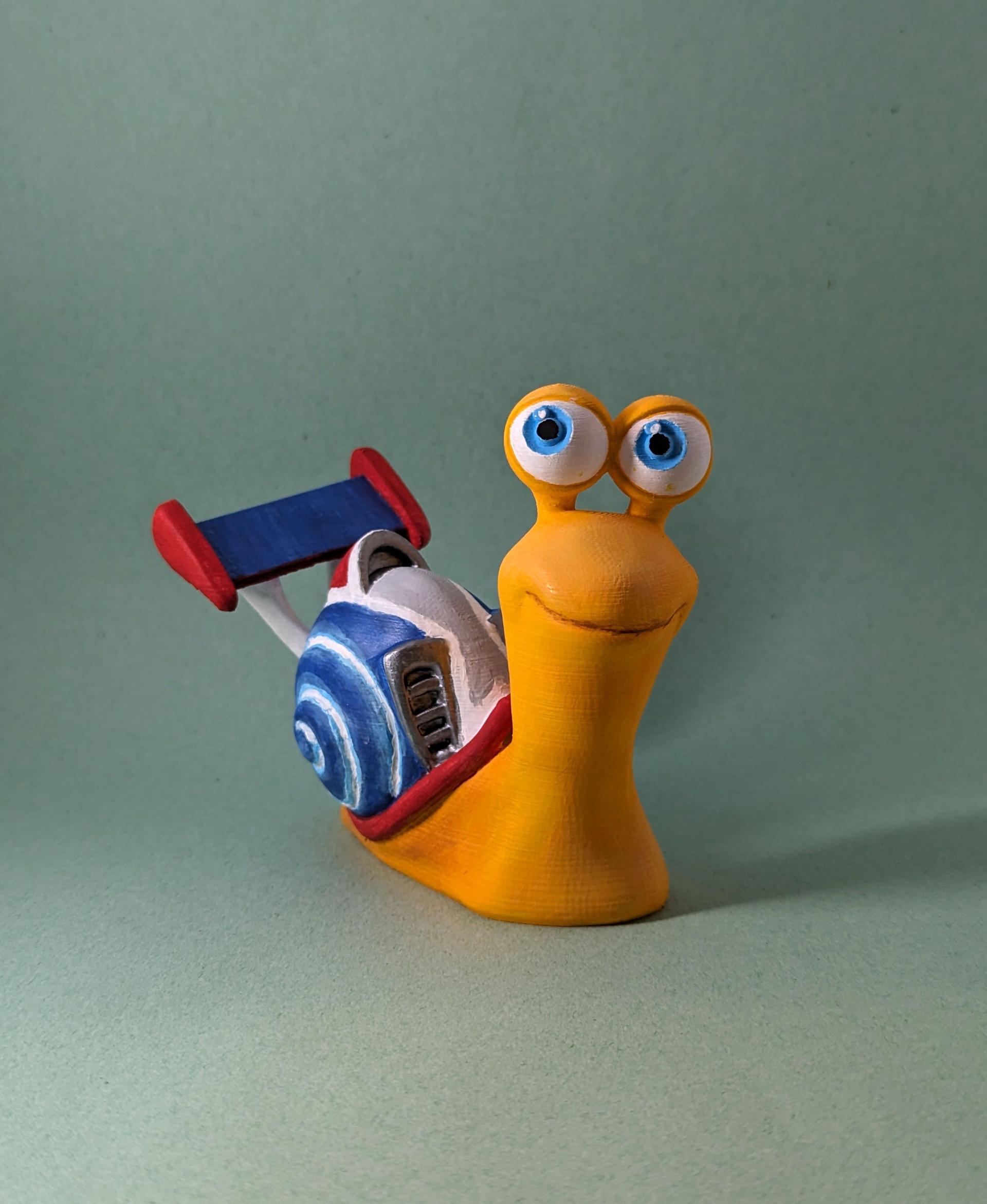 Turbo - speedy snail - Super fun model, hand painted by me - 3d model
