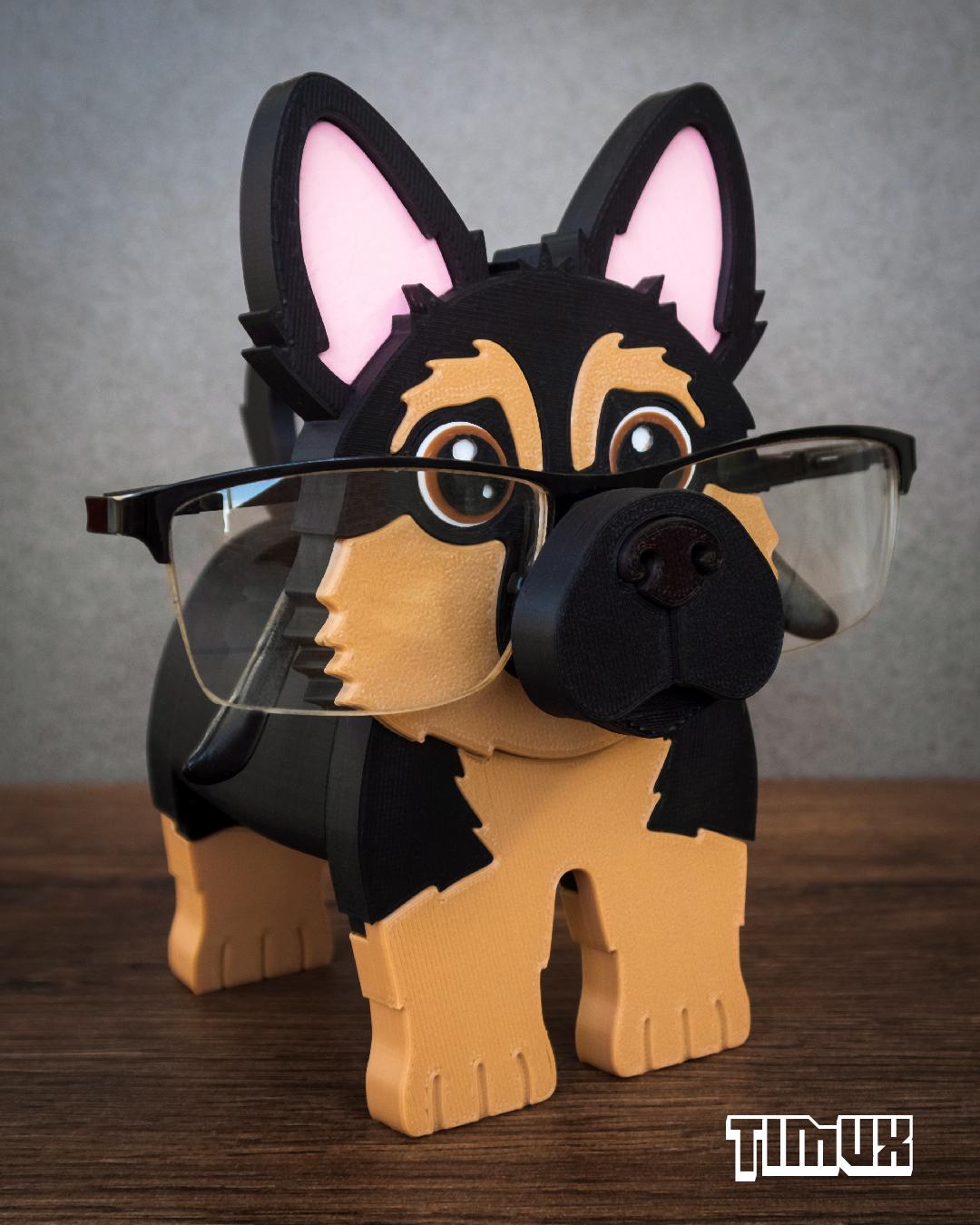 GERMAN SHEPHERD GLASSES HOLDER 3d model