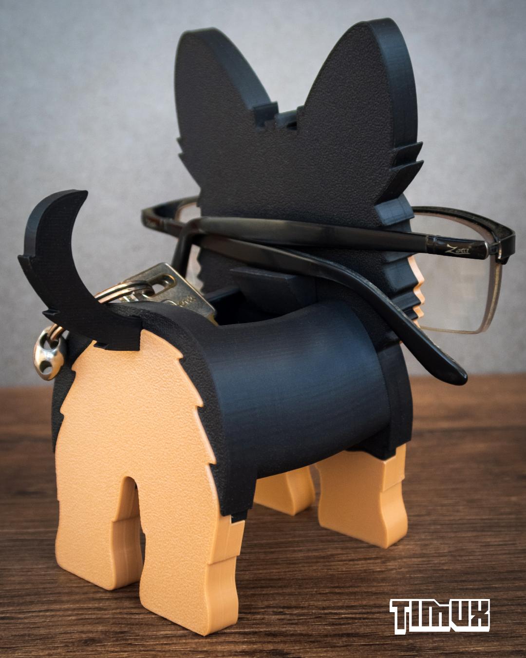 GERMAN SHEPHERD GLASSES HOLDER 3d model