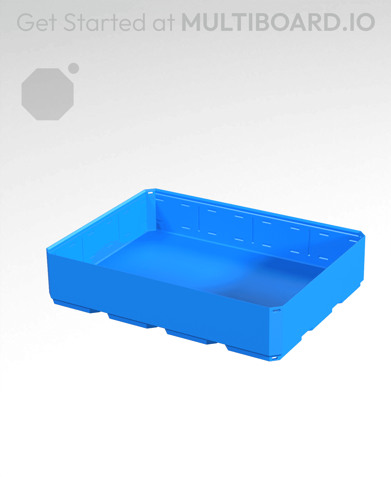 4x3x0.75 - Simple Walls - Multibin Shell 3d model