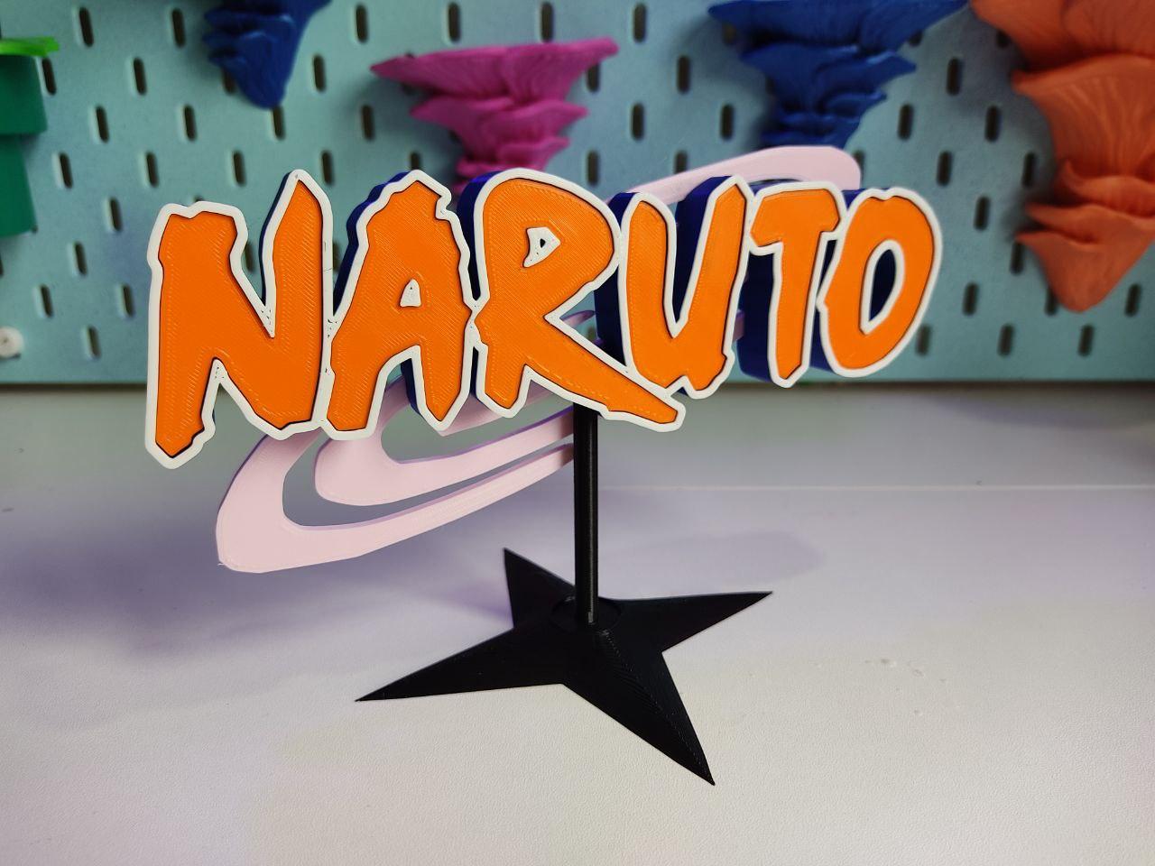 Naruto's logo stand 3d model