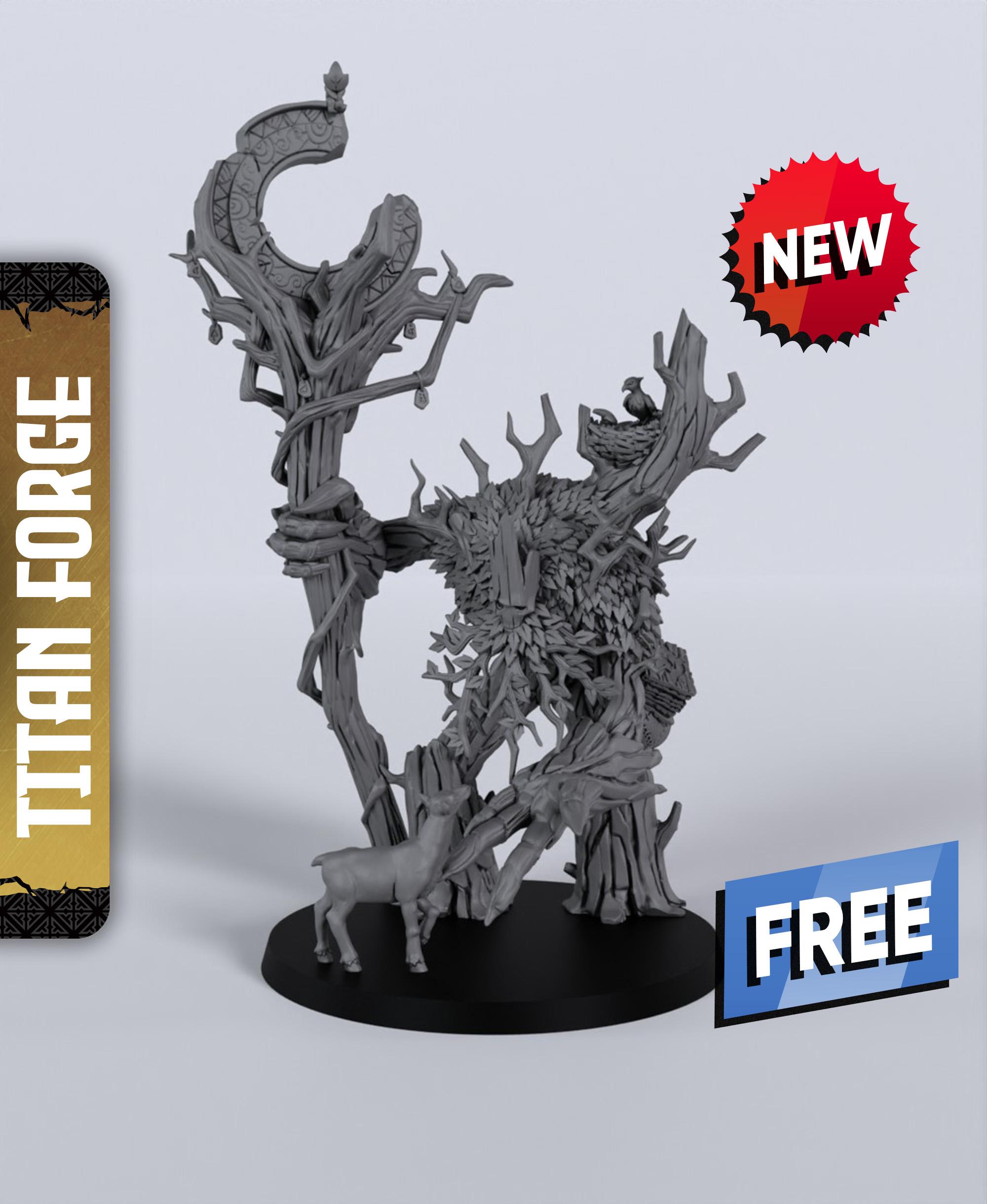 Thicket Shepherd - With Free Dragon Warhammer - 5e DnD Inspired for RPG and Wargamers 3d model