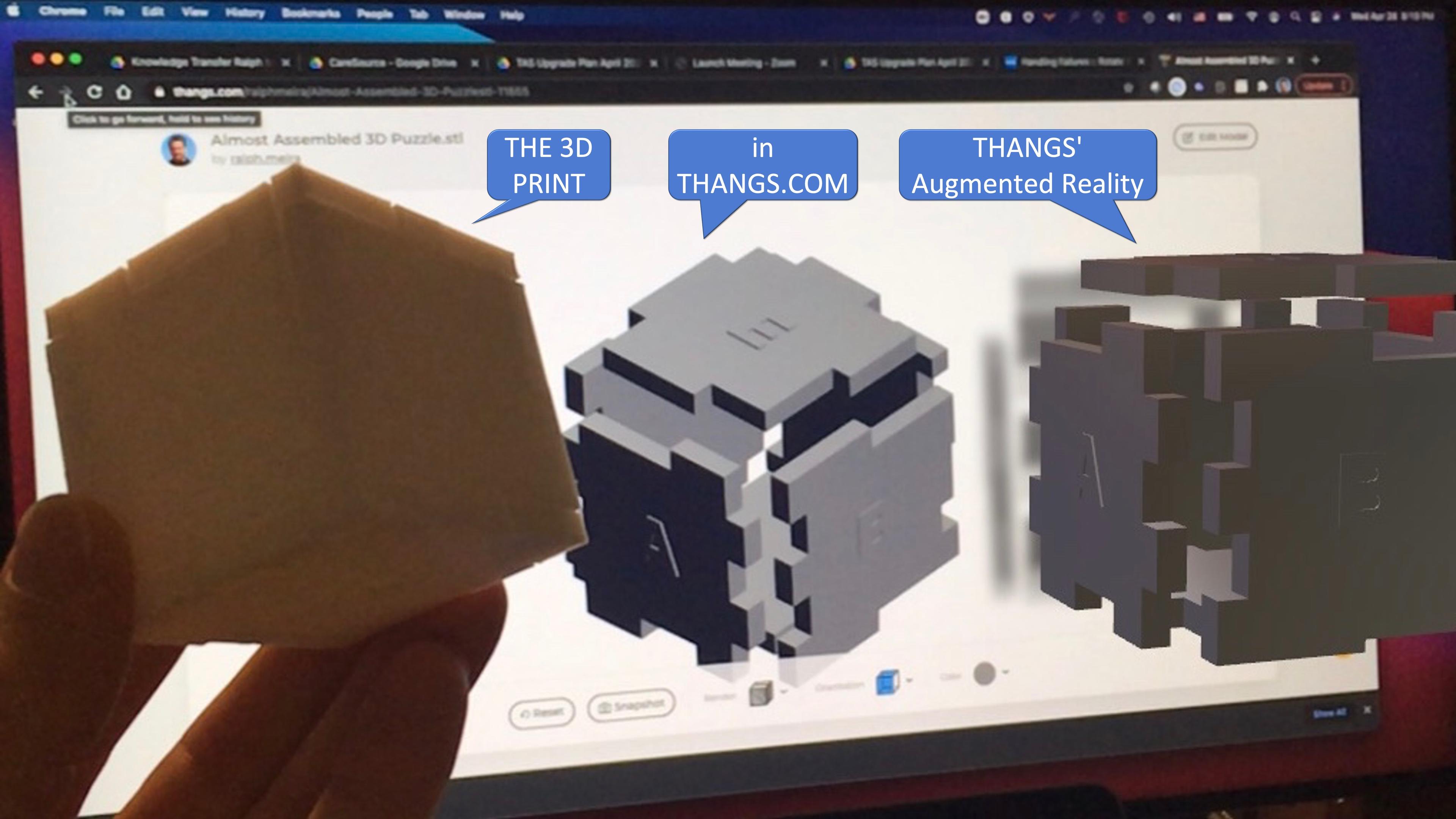 Almost Assembled 3D Puzzle.stl - Thangs > Augmented Reality > 3D Printed - 3d model