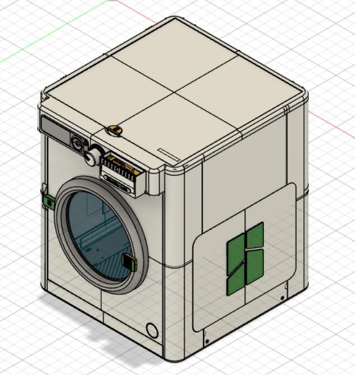 Remix Bambu lab P1P  #ThangsBambuContest Washing machine 3d model