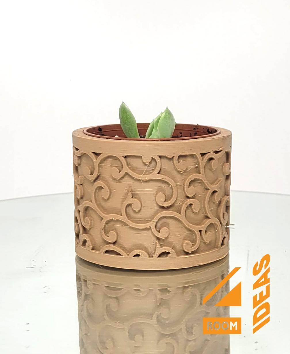 Succulent Planter Japanese Style - Vines/Karakusa V1 3d model