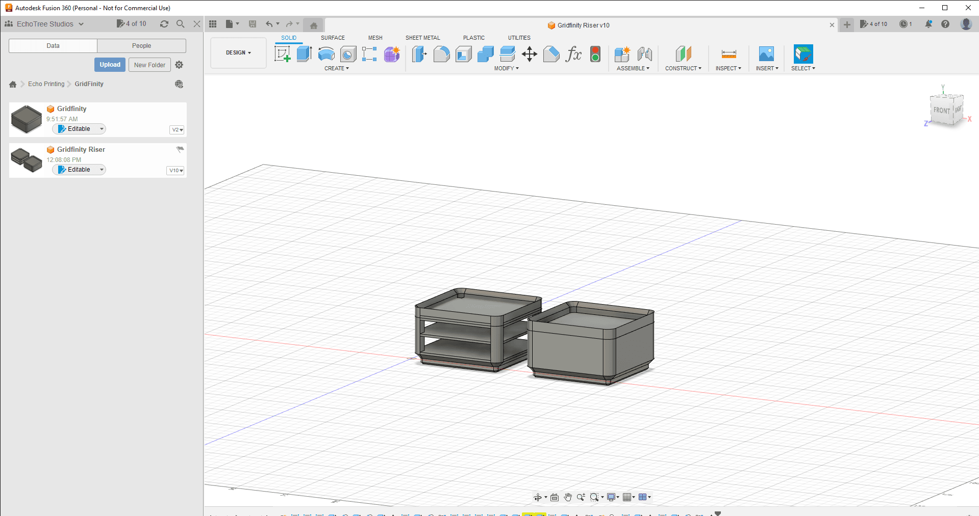 Parametric Gridfinity Riser 3d model