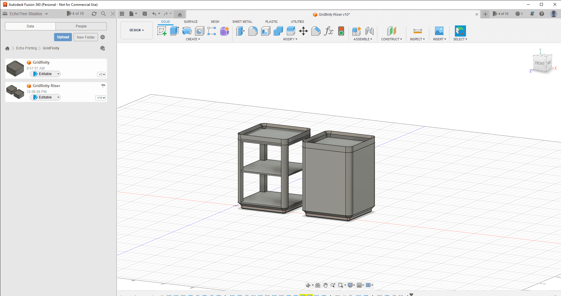 Parametric Gridfinity Riser 3d model