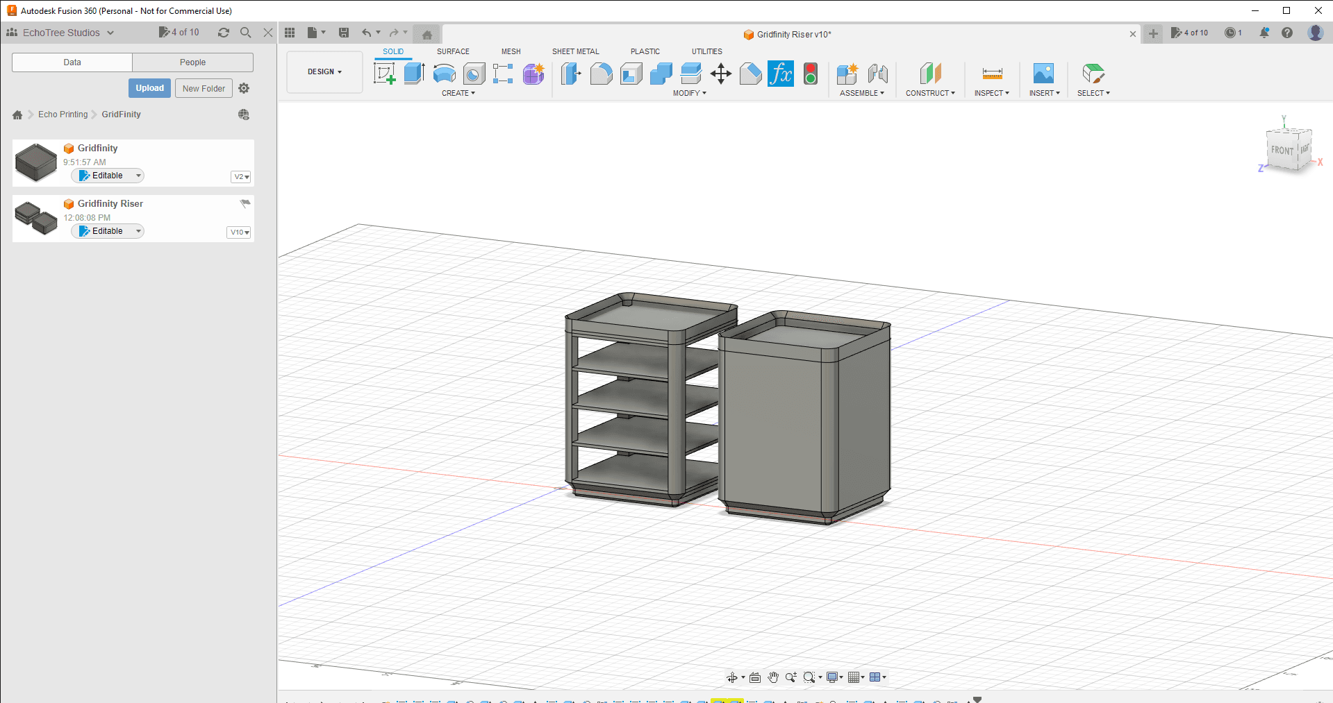 Parametric Gridfinity Riser 3d model