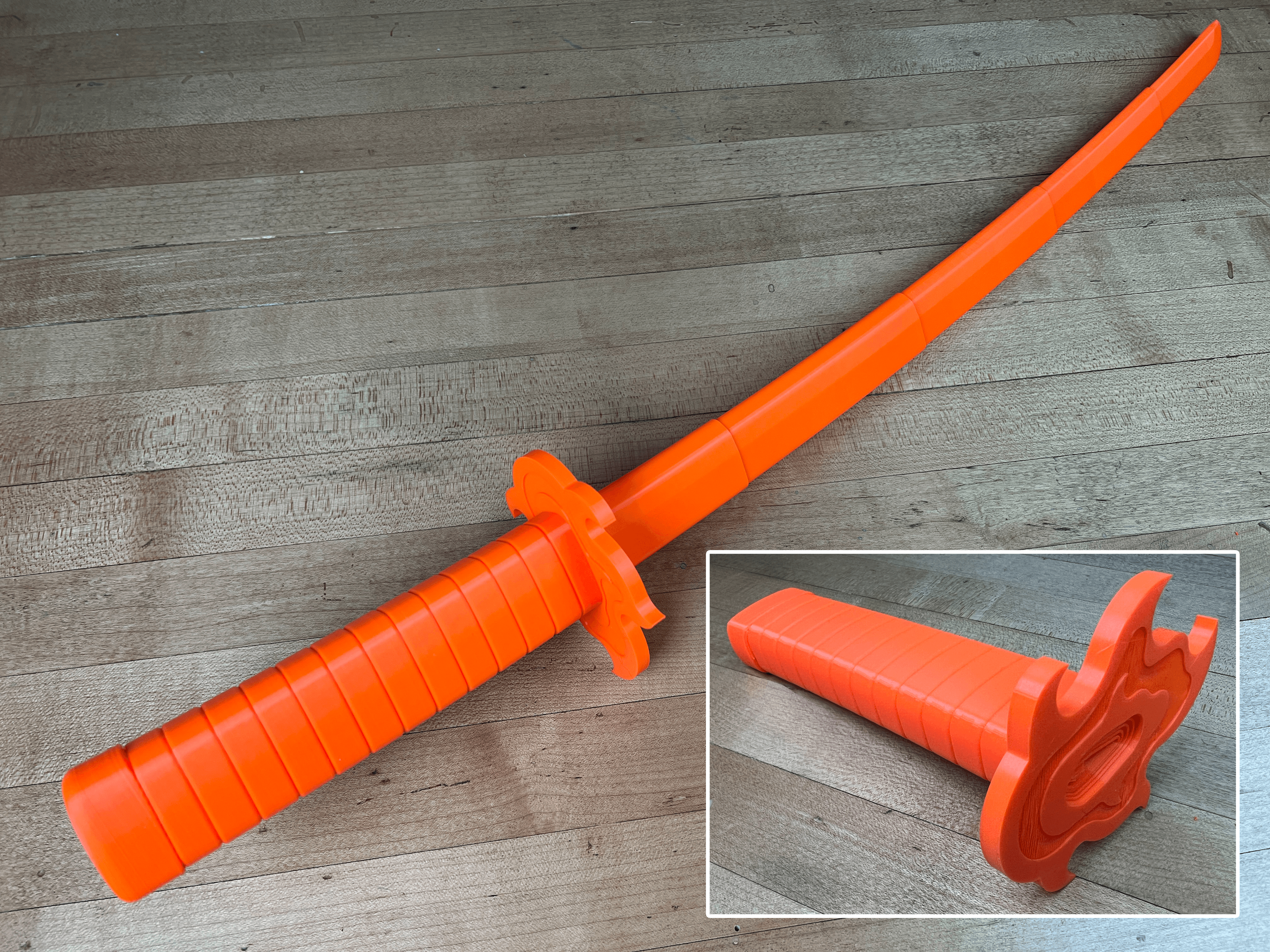 Rengoku’s Print-in-Place Collapsing Katana 3d model