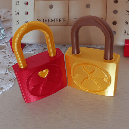 Thangs Valentine’s Day Contest - Remix - Two Wolves Love Locks 3d model