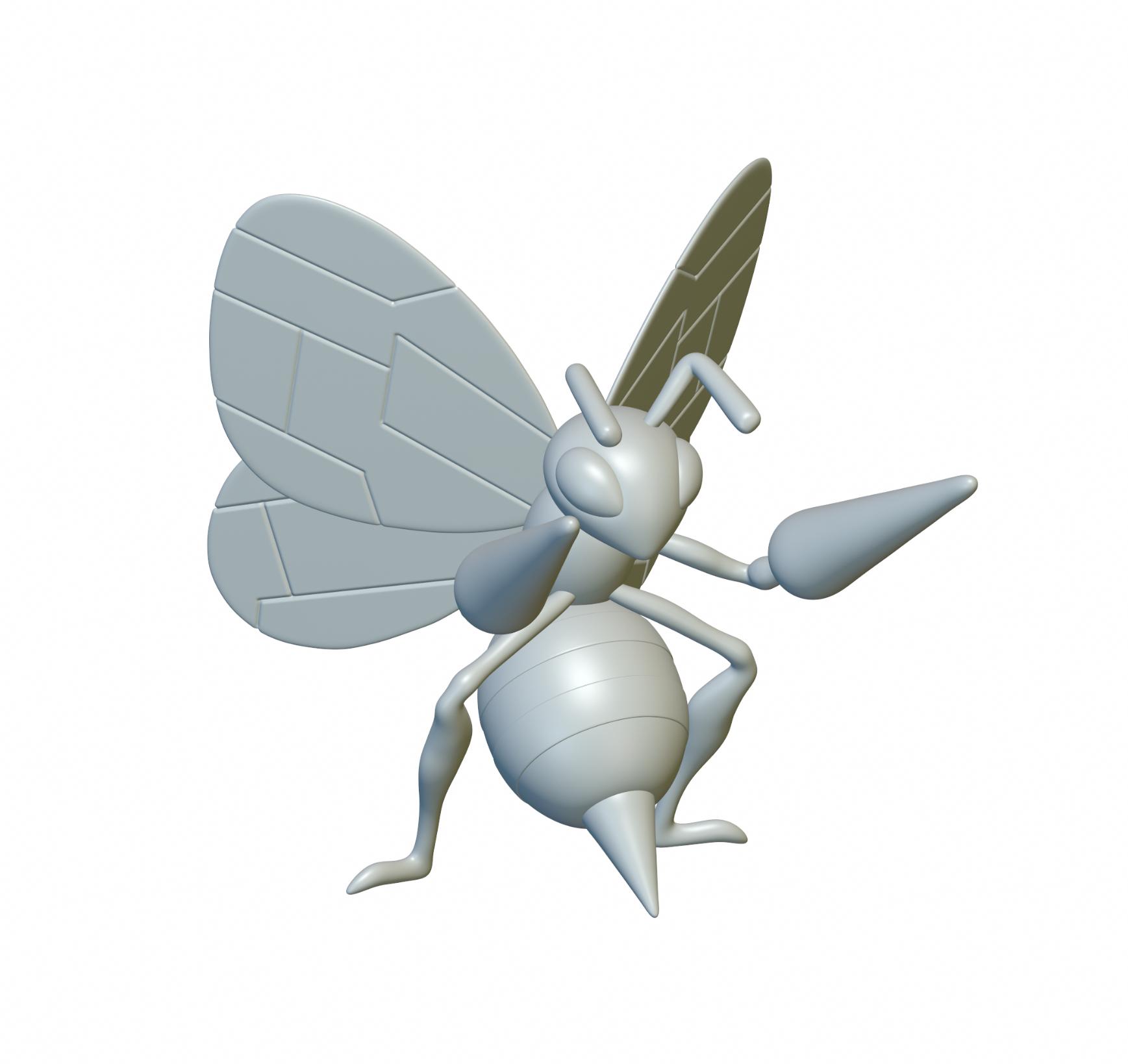 Pokemon Beedrill #15 - Optimized for 3D Printing 3d model