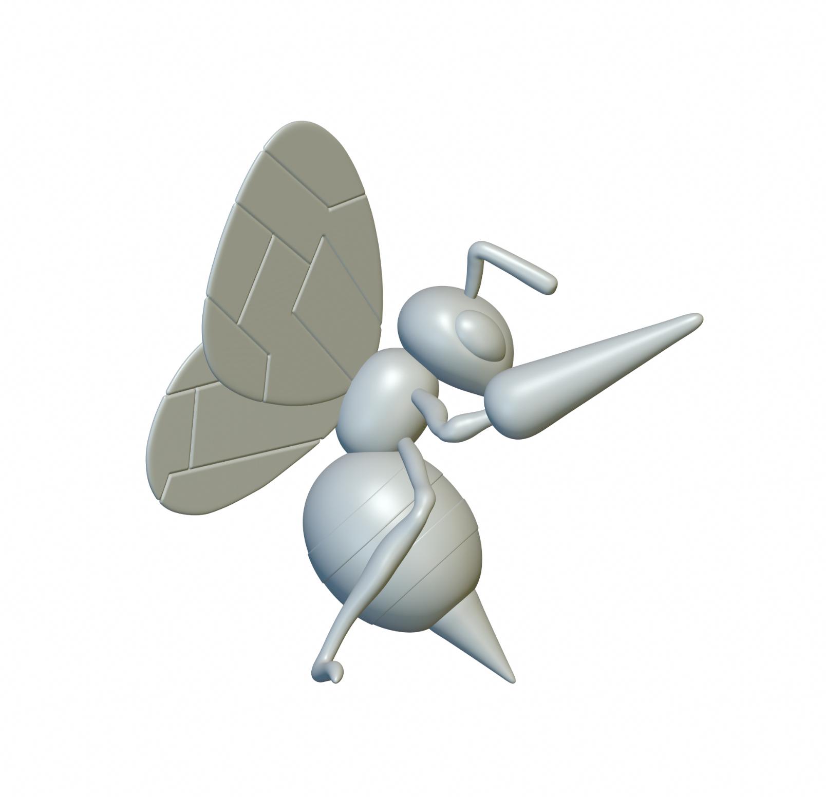 Pokemon Beedrill #15 - Optimized for 3D Printing 3d model