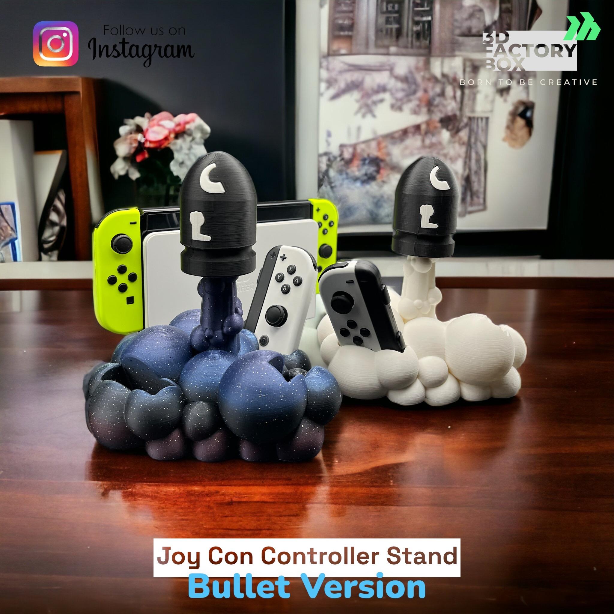 Bullet Bill Stand for your Nintendo Switch Joy Cons - Inspired by the game "Mario Bros" 3d model