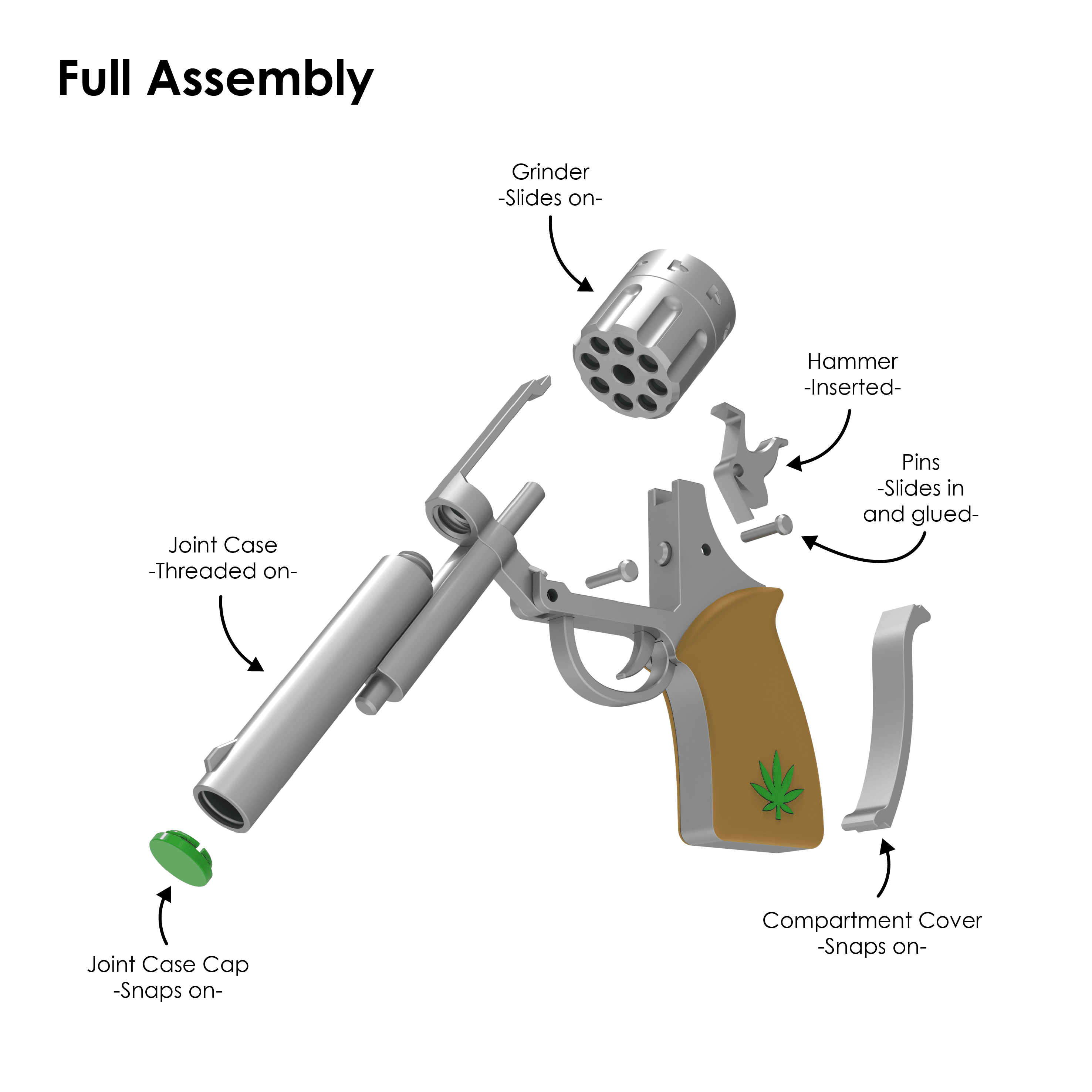 Smokin' Gun - Weed Kit 3d model