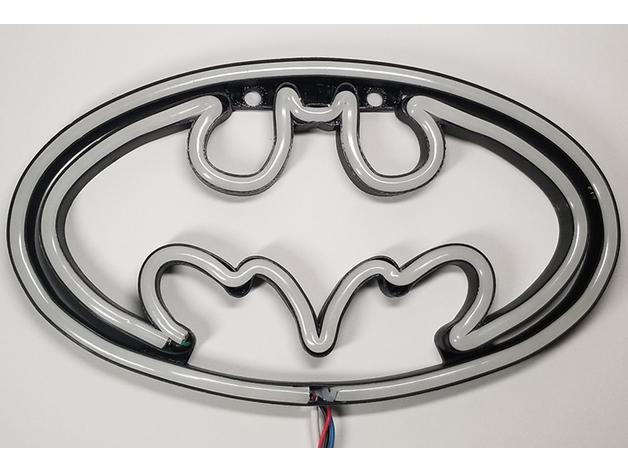 Batman Symbol Neon Sign - 1989 Style  3d model