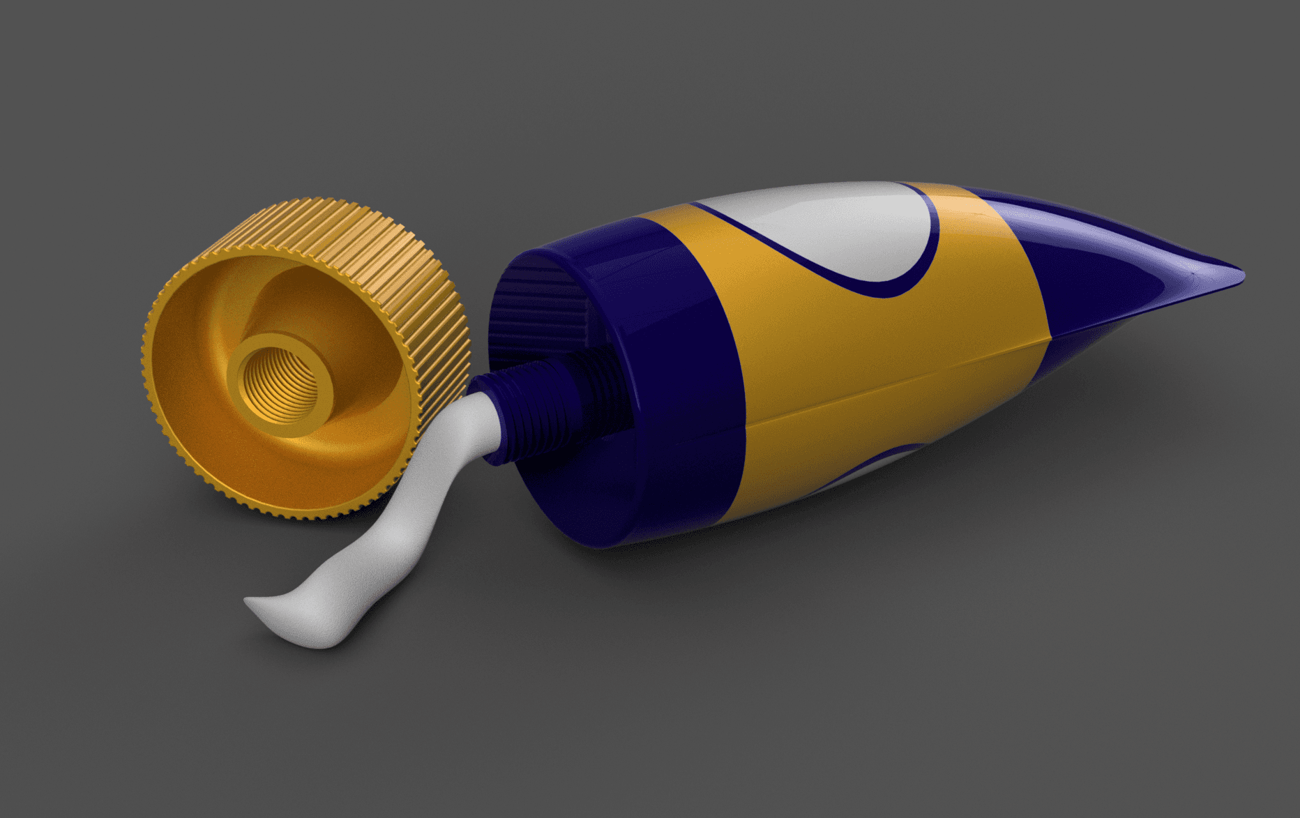 Paste tube 3d model