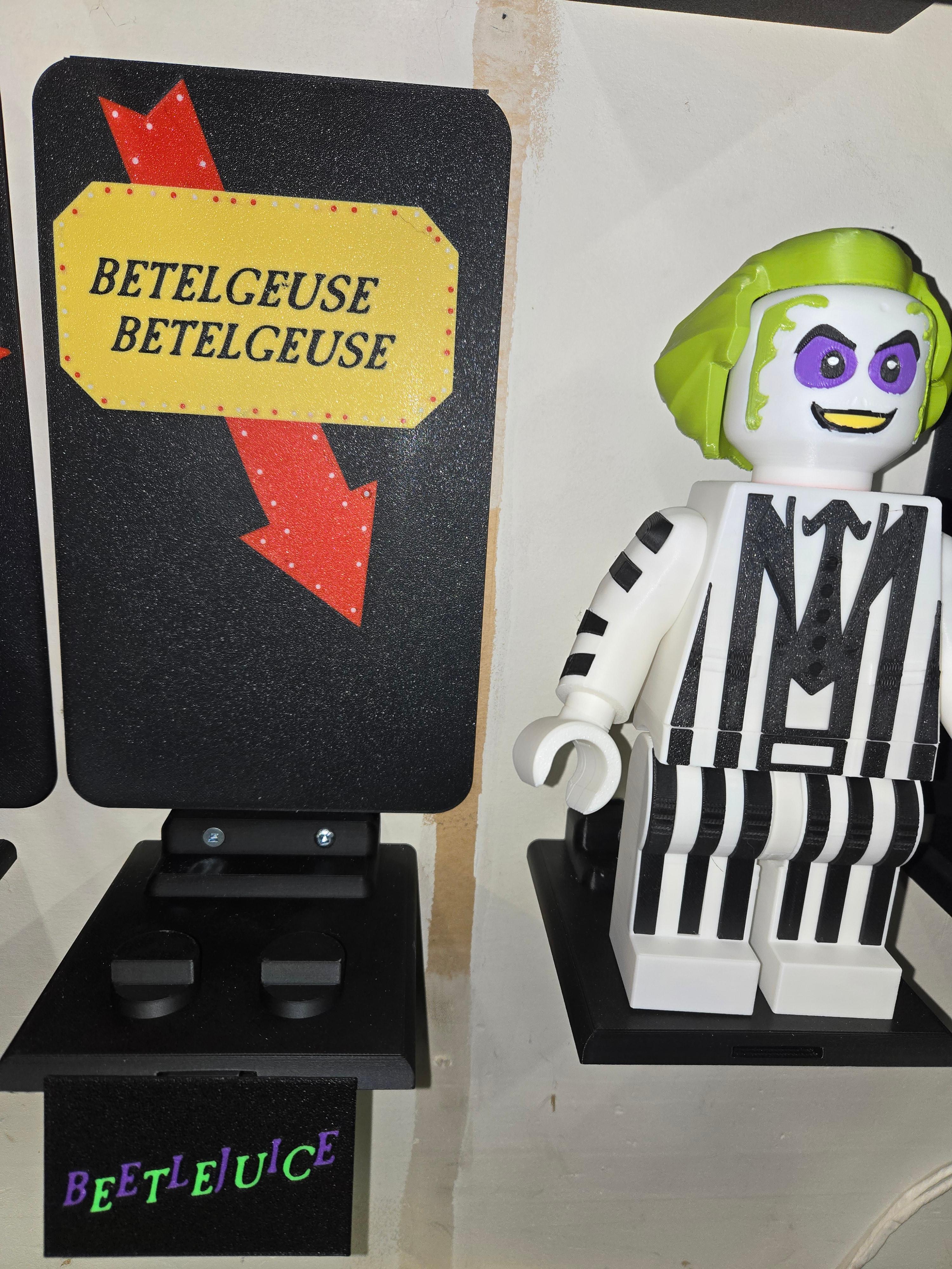 Beetlejuice Multicolor Nameplates and Backer 3d model