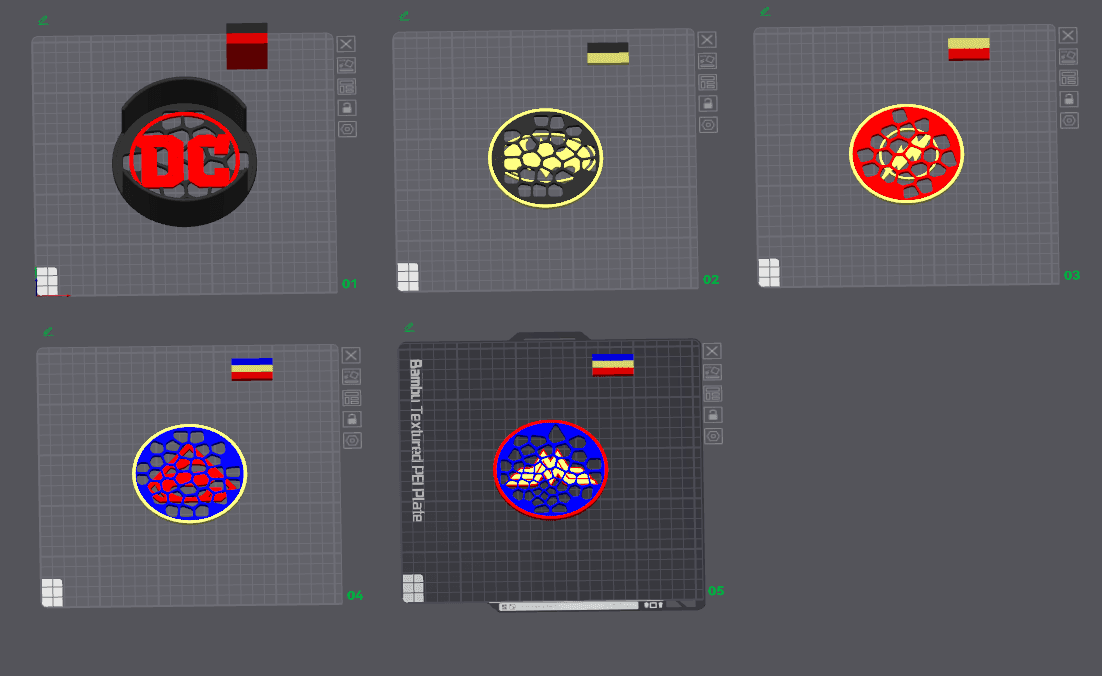 DC Coaster set.3mf 3d model