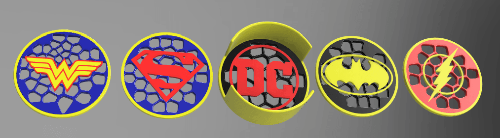 DC Coaster set.3mf 3d model