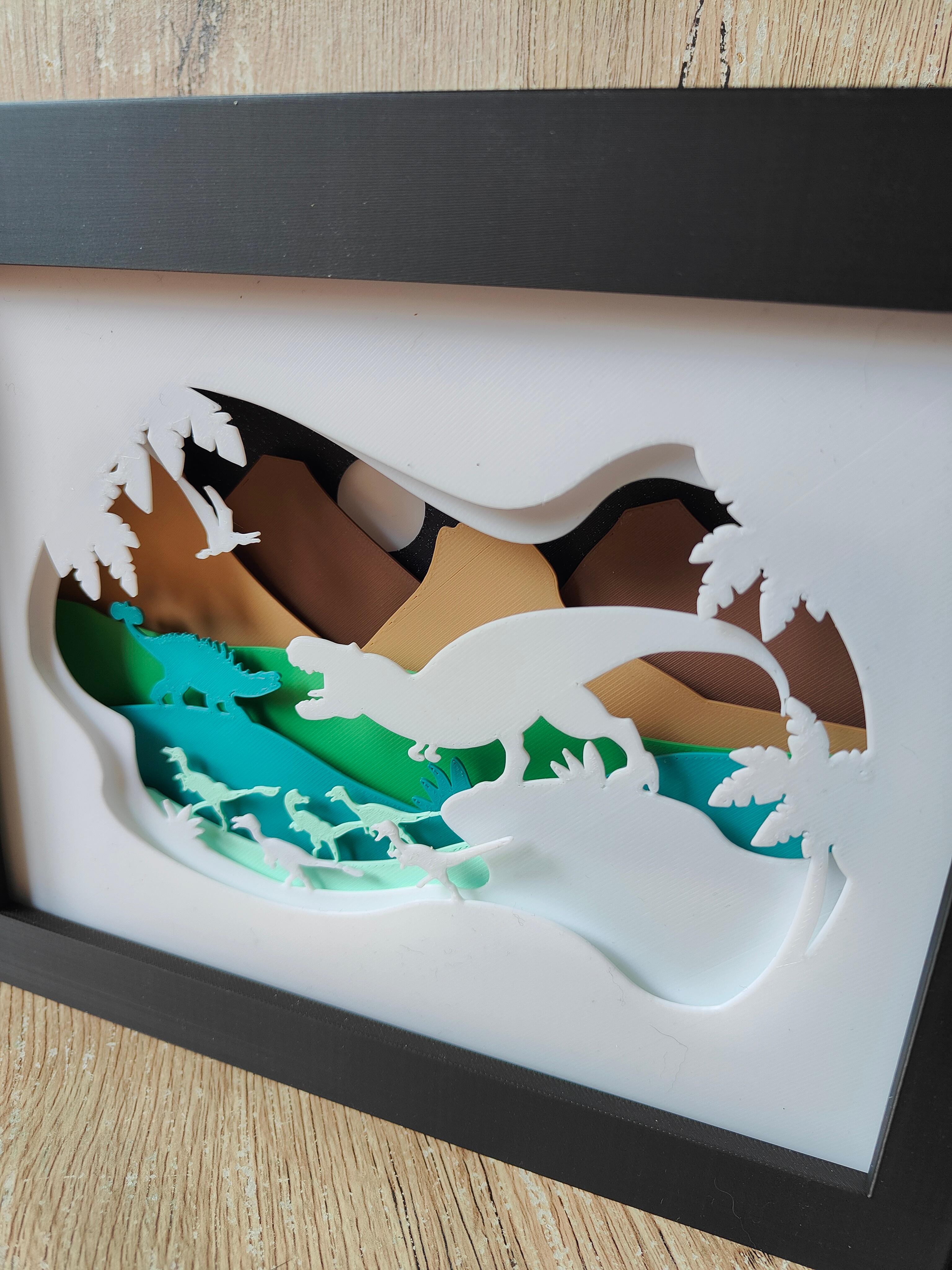 Dinosaur Shadow Box 3d model