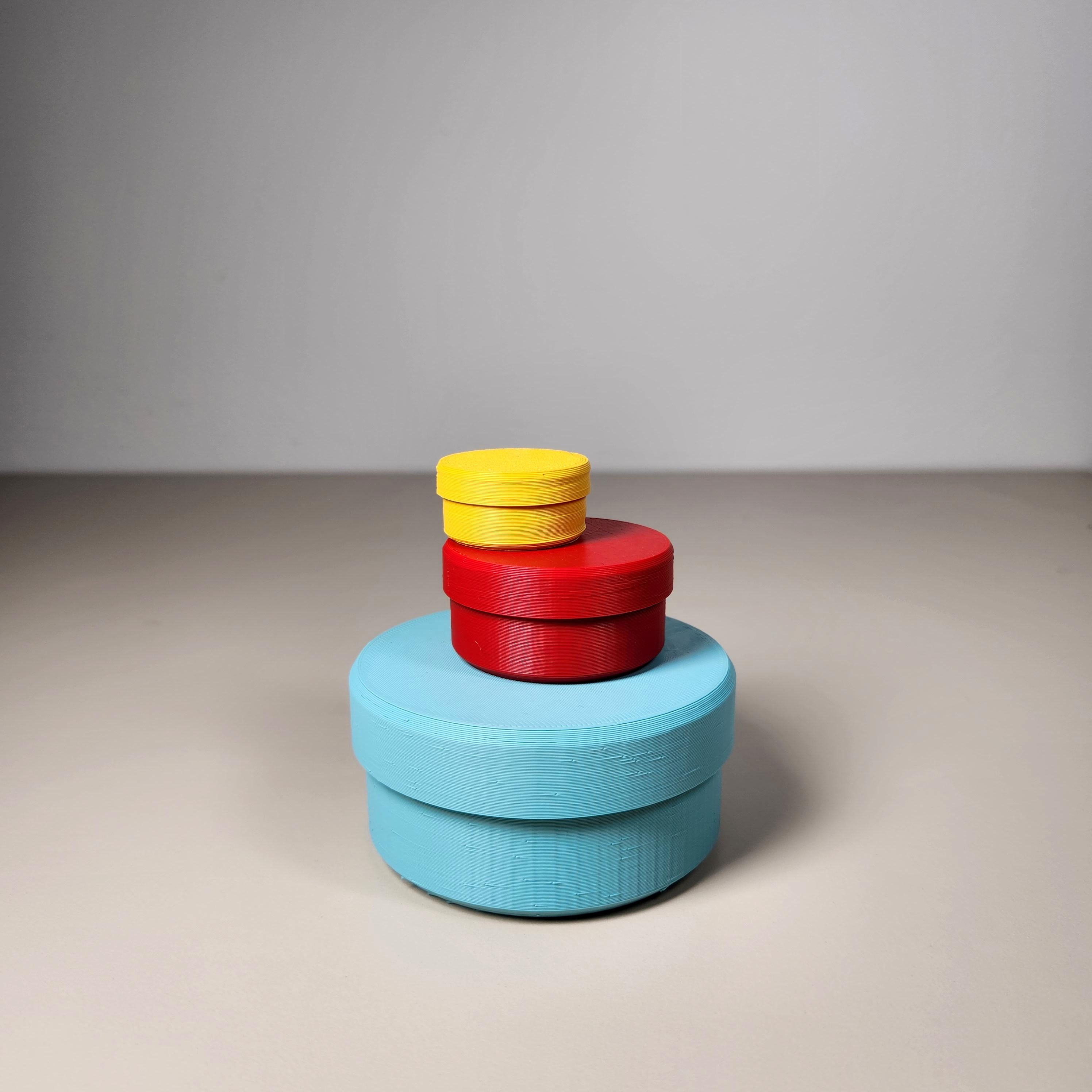 Scalable Round Screw-Top Box 3d model