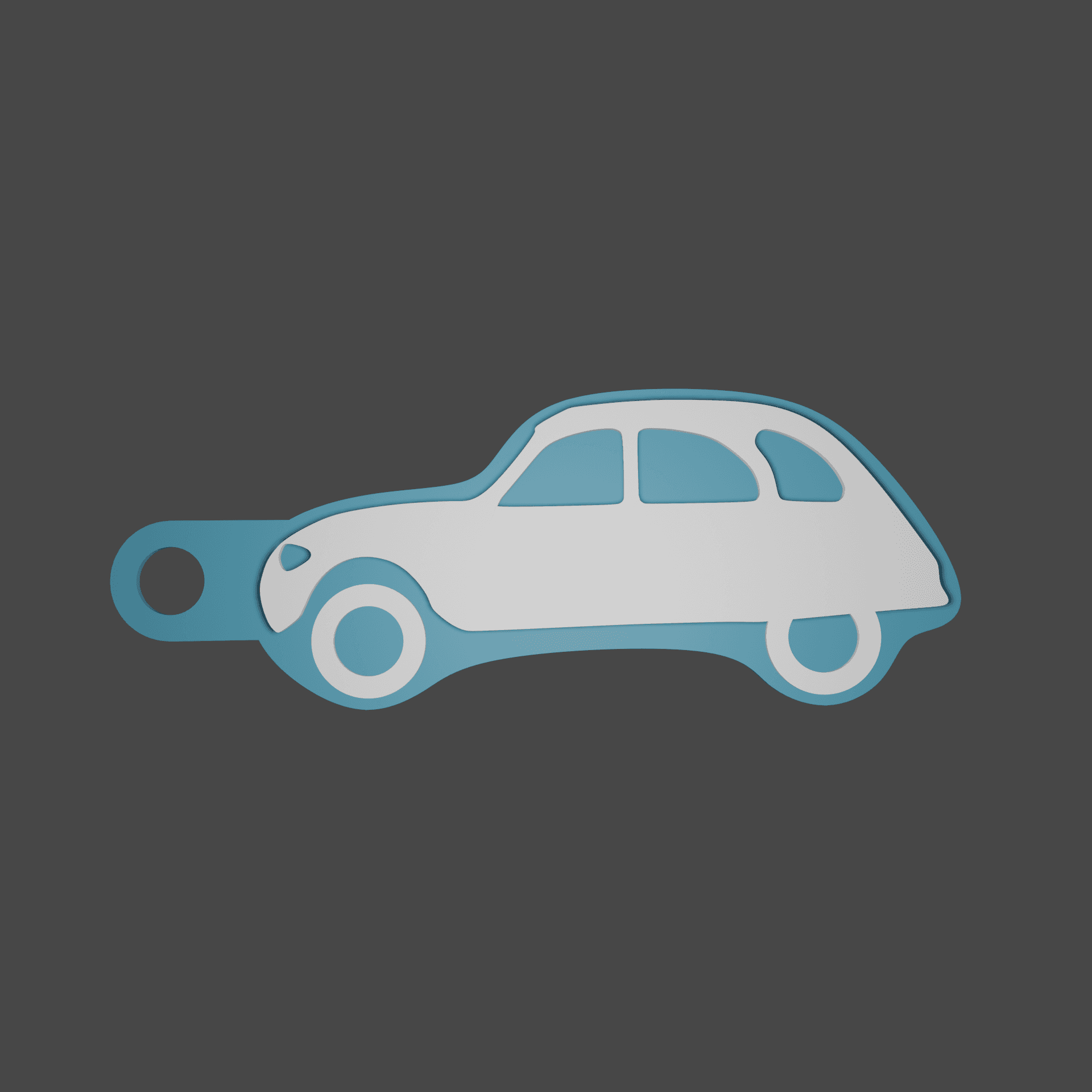 Citroen 2CV Keychain 3d model