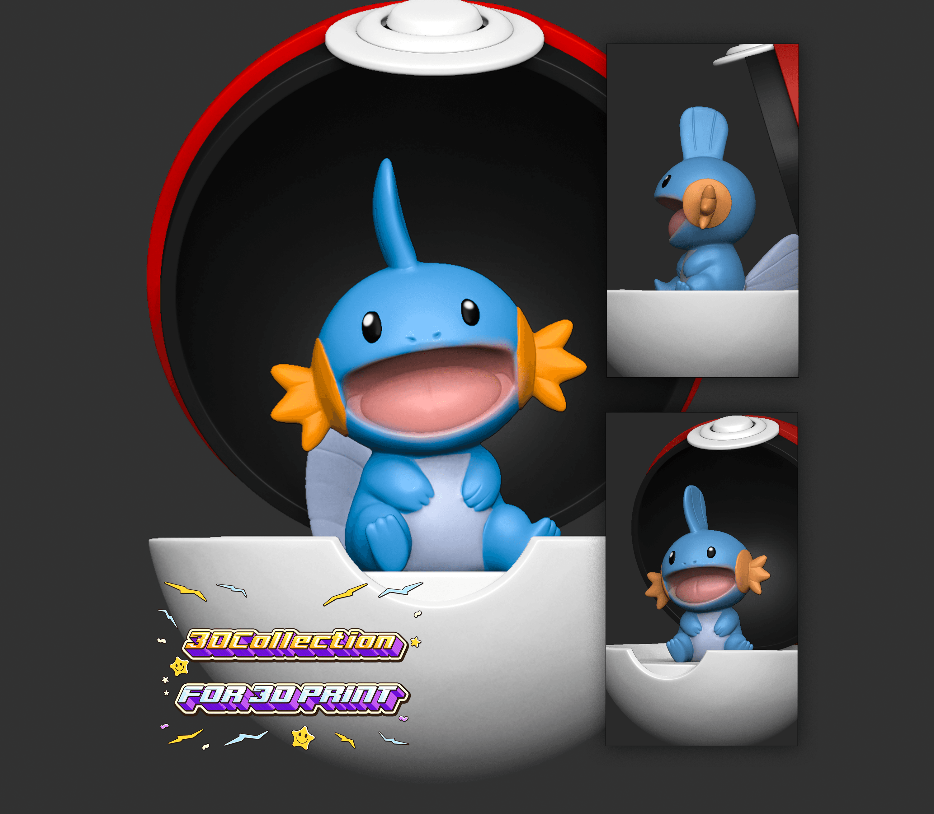 Mudkip cute - Free 3D print model 3d model