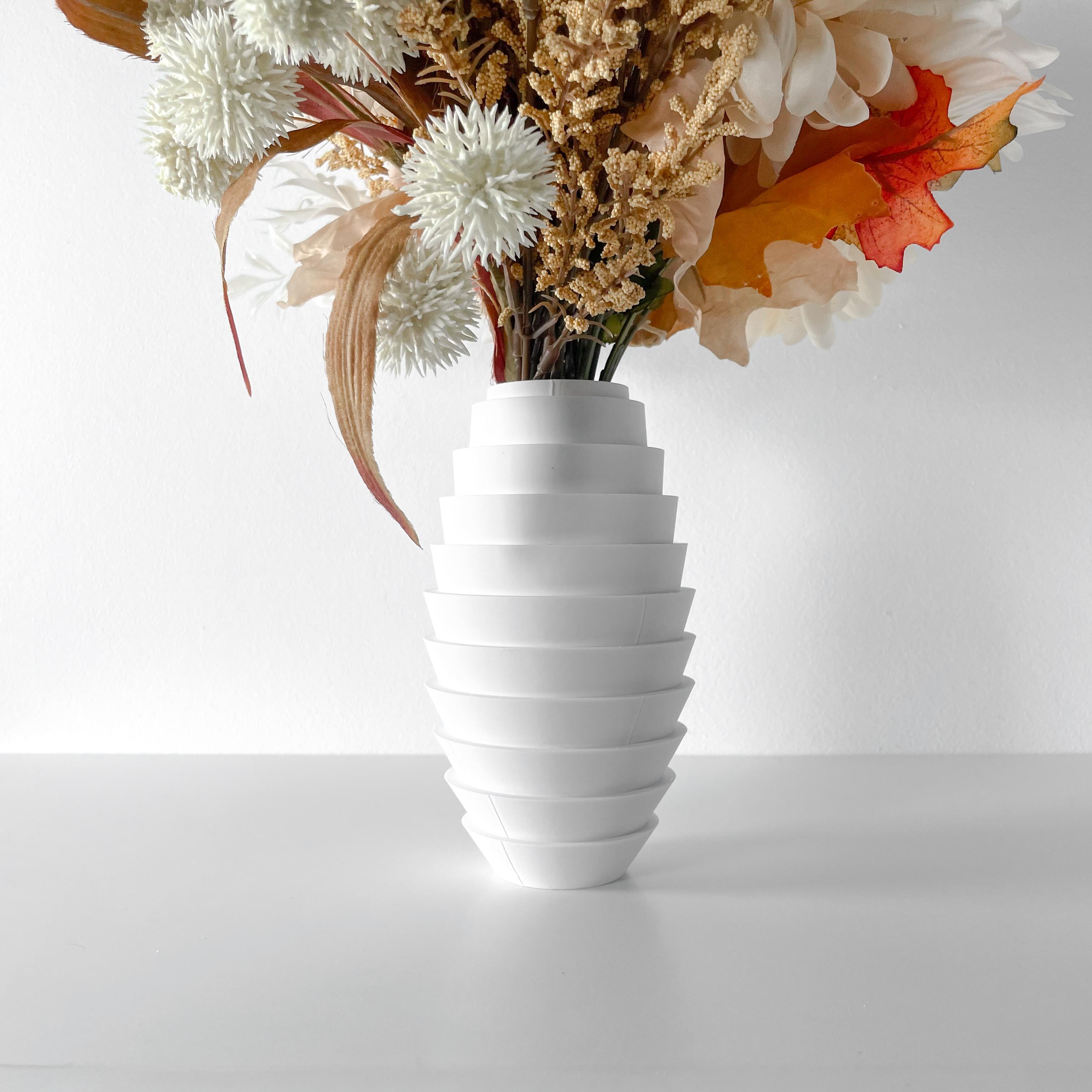 The Ulyx Vase, Modern and Unique Home Decor for Dried and Flower Arrangements  | STL File 3d model