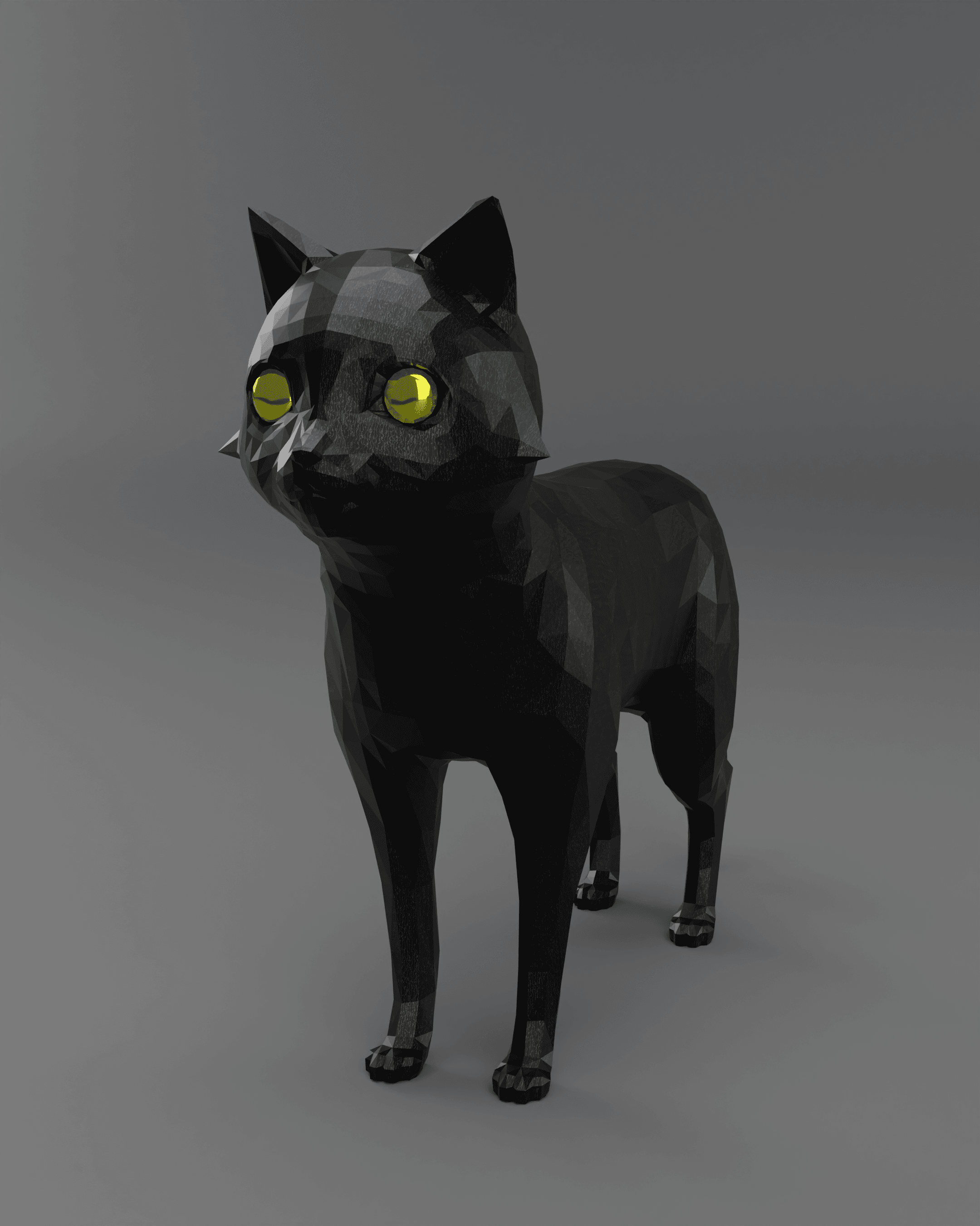 Low Poly Cat  3d model