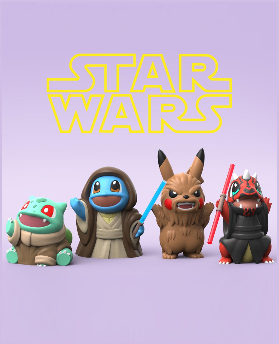 Star Wars Pokemon Set (Easy Print No Supports) 3d model