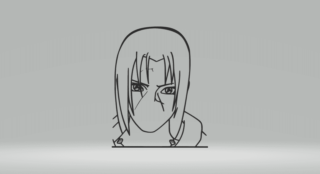 Itachi -Anime Naruto - 2D.stl 3d model