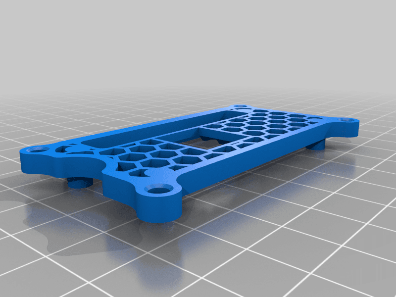 Honeycomb Raspberry Pi Zero 2 W Case with Optional Extrusion Mount 3d model