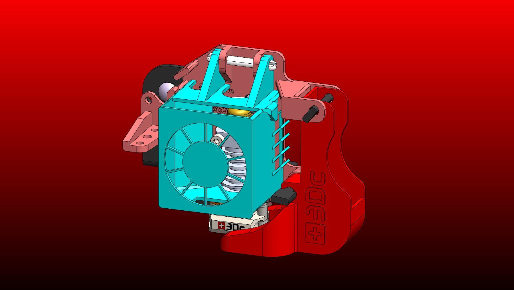 Creality Enders Starlex 22 Butterfly A4010 R5015 fans shroud 3d model