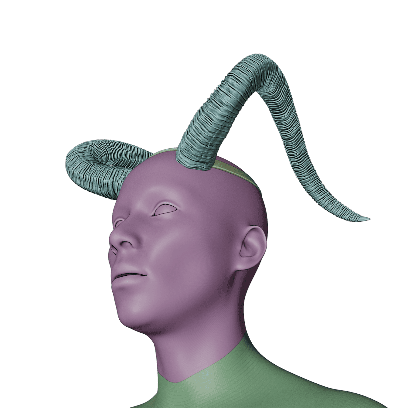 FANTASY WYLL COSPLAY HORNS BALDURS GATE 3 3d model