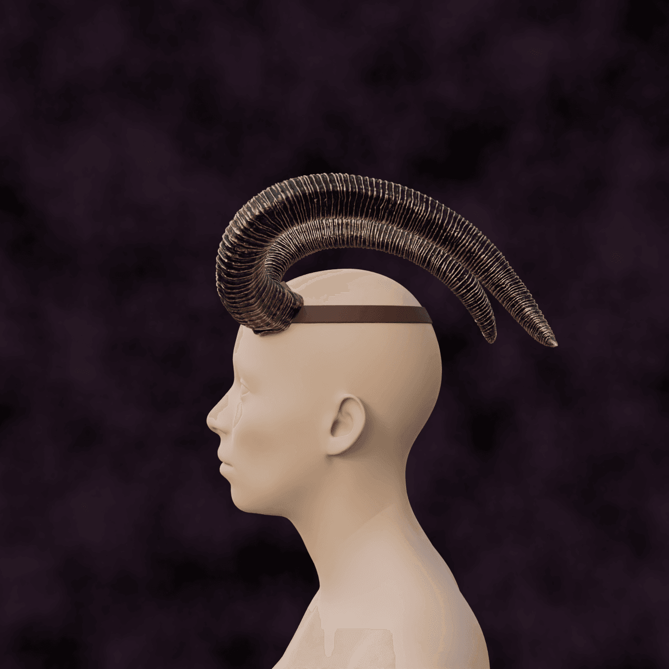 FANTASY WYLL COSPLAY HORNS BALDURS GATE 3 3d model