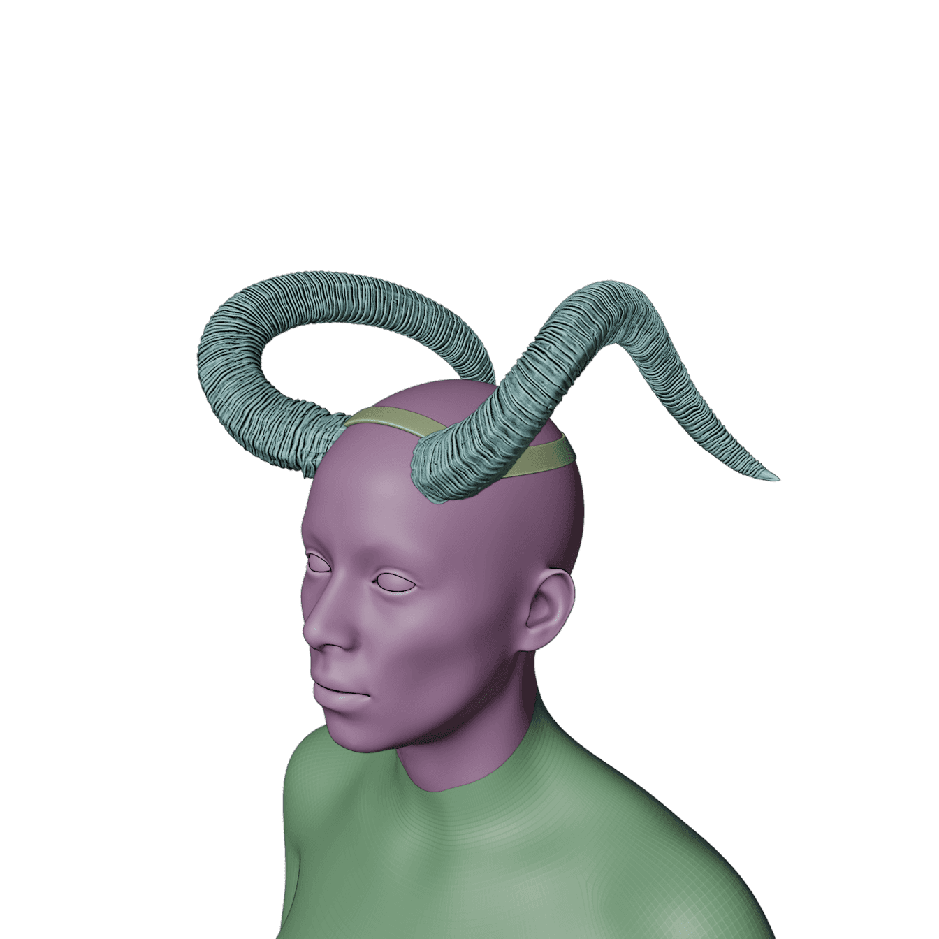 FANTASY WYLL COSPLAY HORNS BALDURS GATE 3 3d model