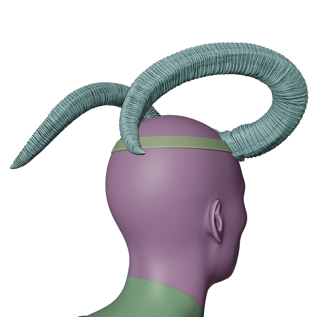 FANTASY WYLL COSPLAY HORNS BALDURS GATE 3 3d model