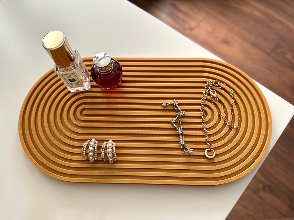 Modern Wave Shaped Jewelry Tray 2 3d model