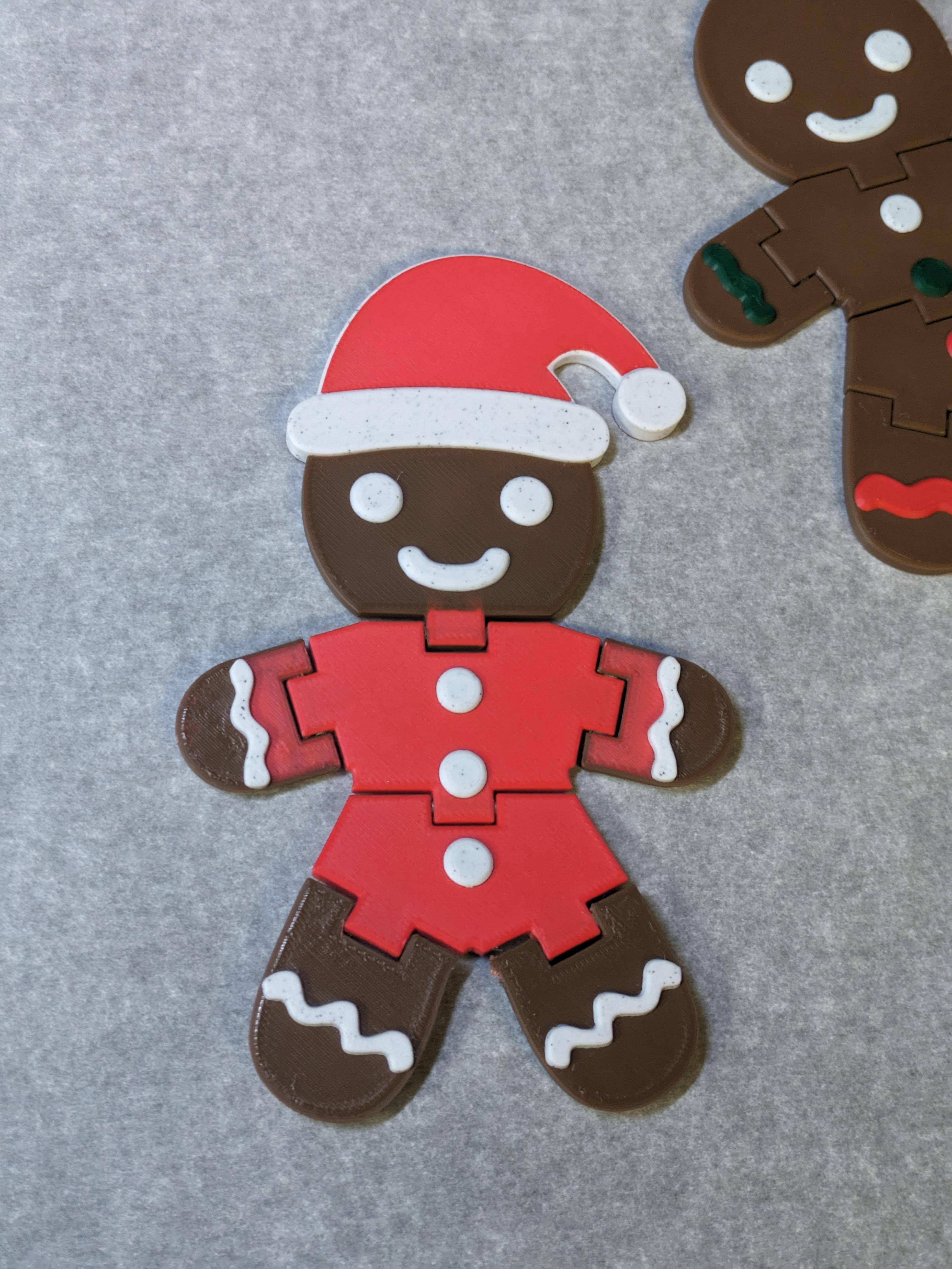 Flexi Gingerbread Santa  3d model