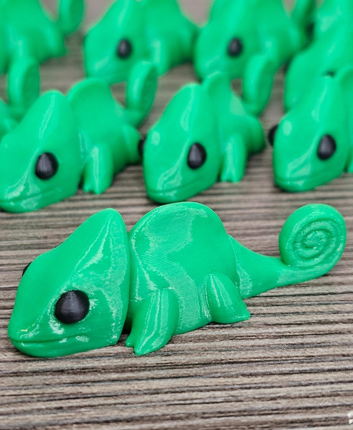 MiniMonster#4 Baby Chameleon Articulated Flexi 3d model