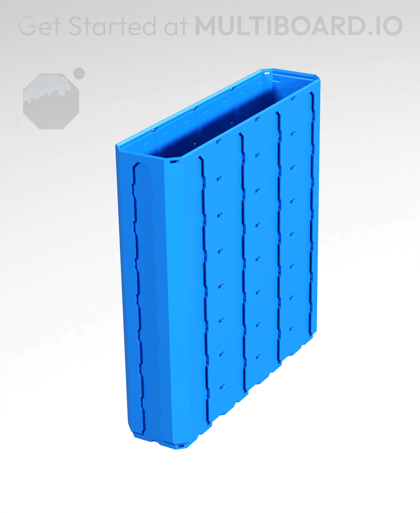 1x4x4 - Topped Multipoint Rail - Multibin Shell 3d model