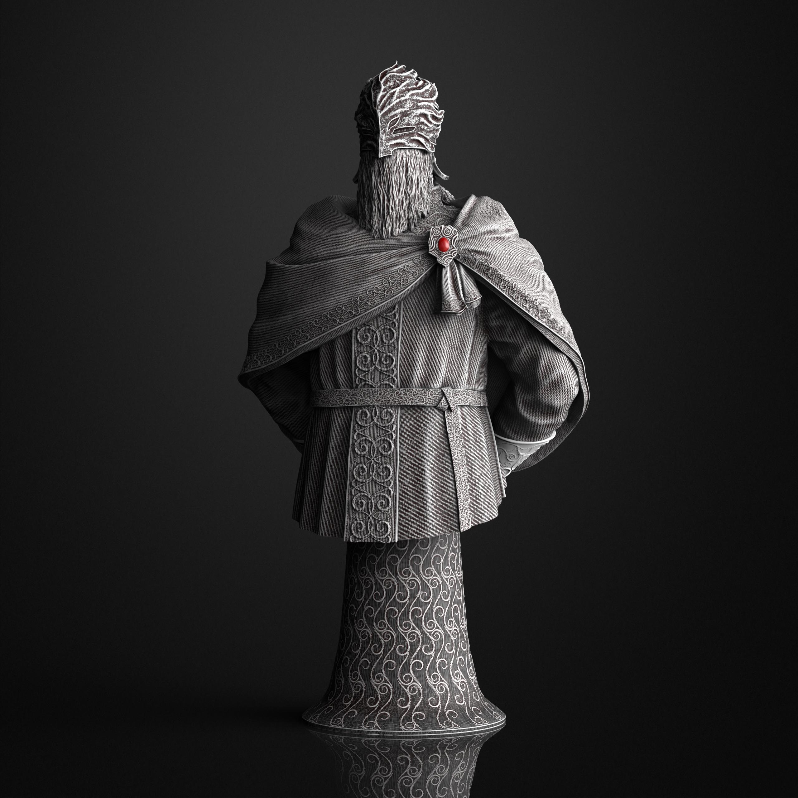 Sir Ansbach bust - Elden Ring (Pre-Supported) 3d model