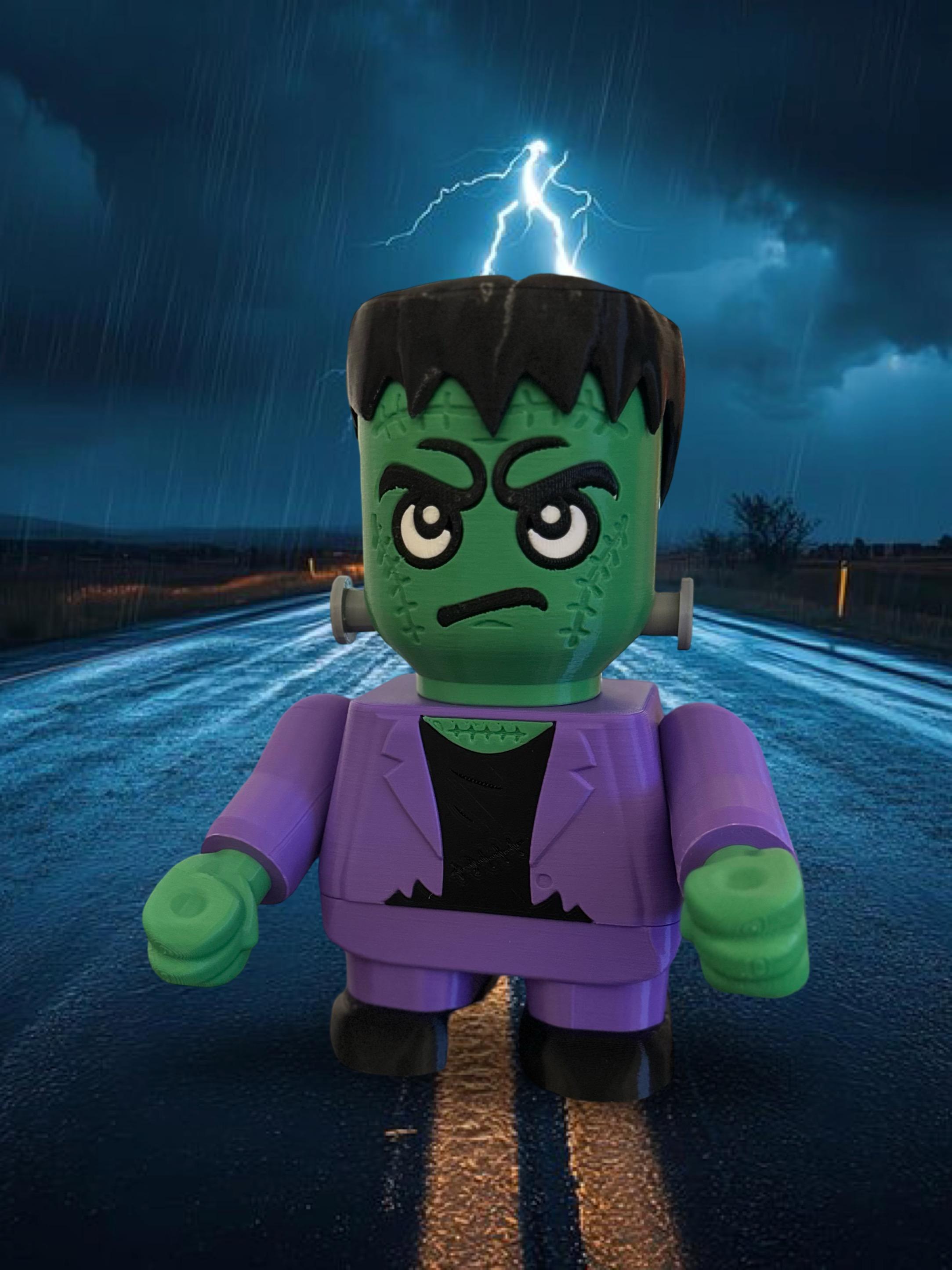 Frankenchunk's Monster Kit (No Support, No AMS, No Glue) - Halloween's newest superhero turned monster... The Incredible Frankenchunk. -  "Chunk smash!" - 3d model