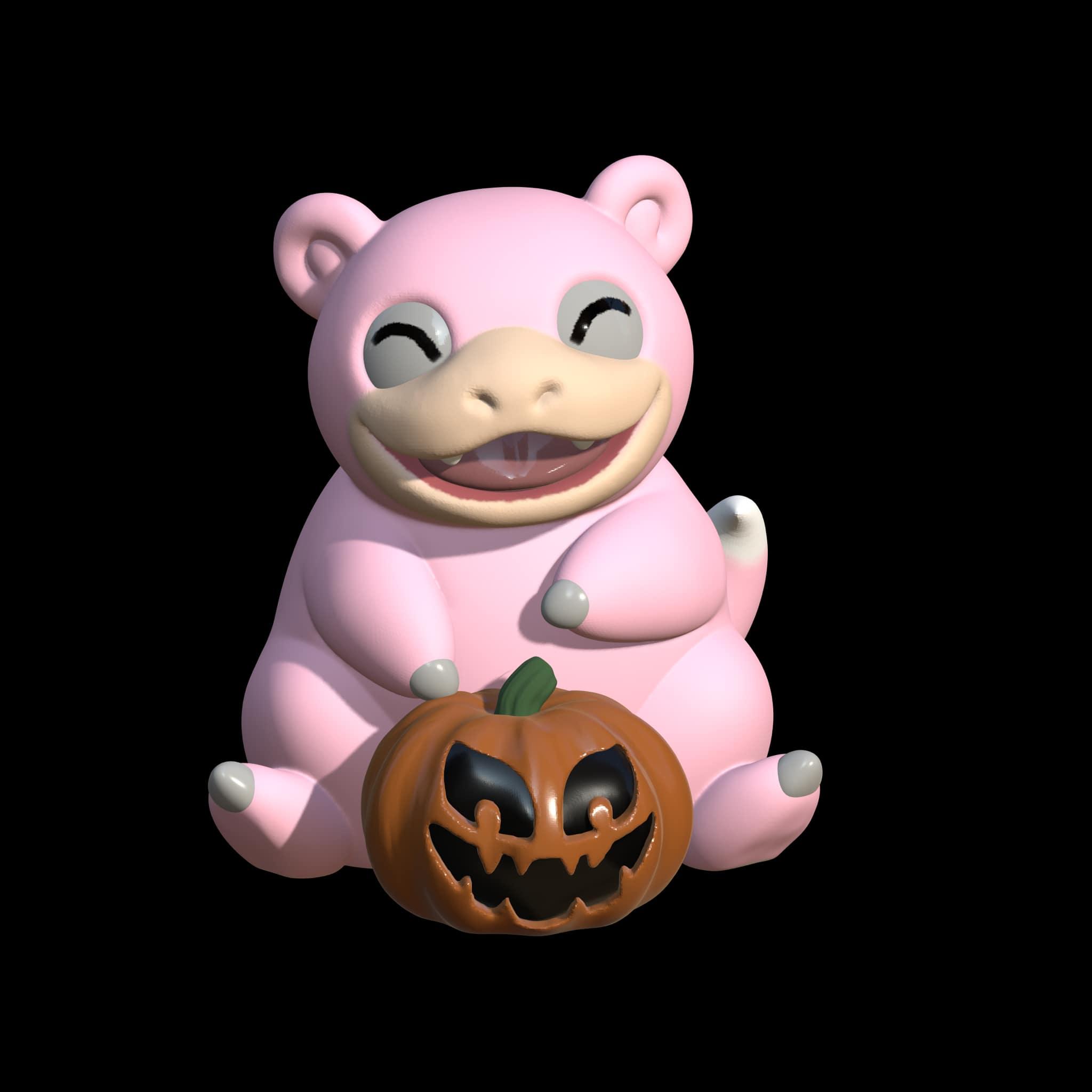 Pumpkin Slowpoke 3d model