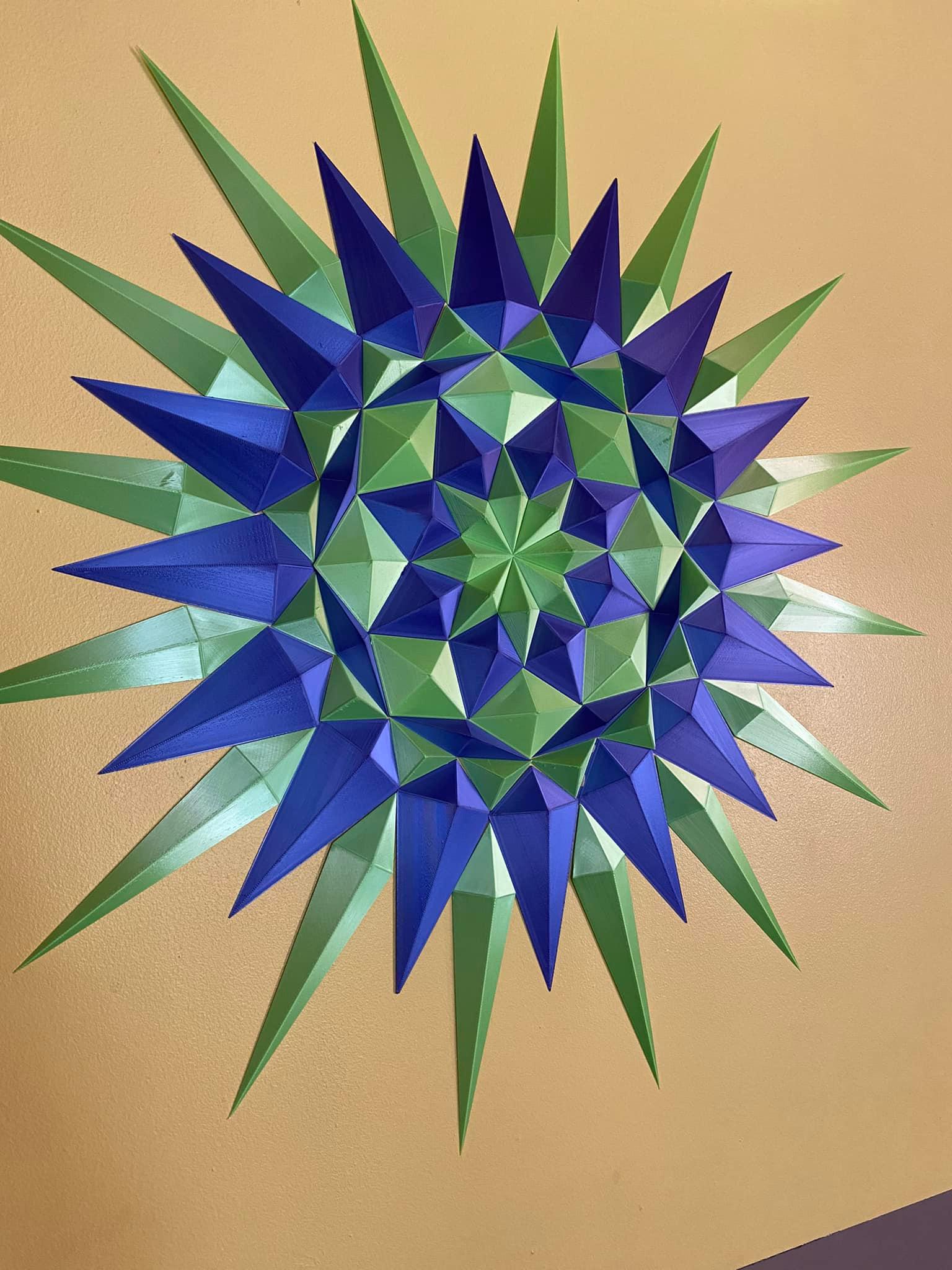 Geometric Star/Sun wall design 3d model