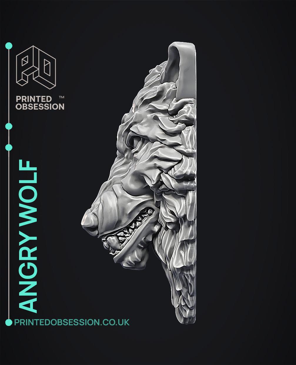 Angry Wolf - Wall Decoration 3d model