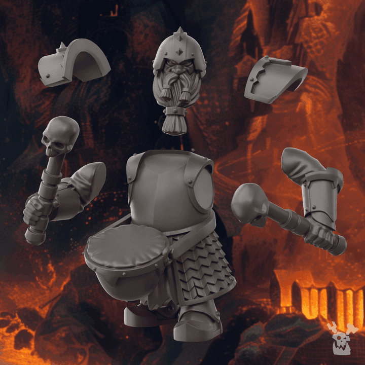 FREE STL: Grimworld: Battle for Underholme (Voidland Dwarves) 3d model