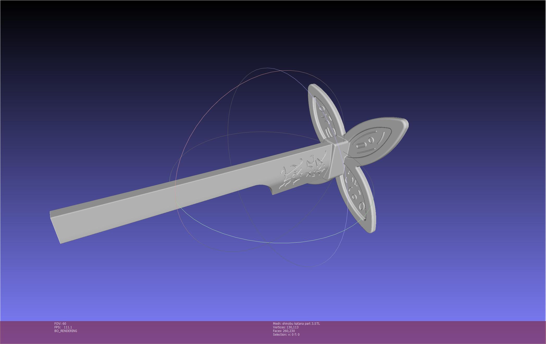 Demon Slayer Shinobu Katana And Scabbard Printable Assembly 3d model